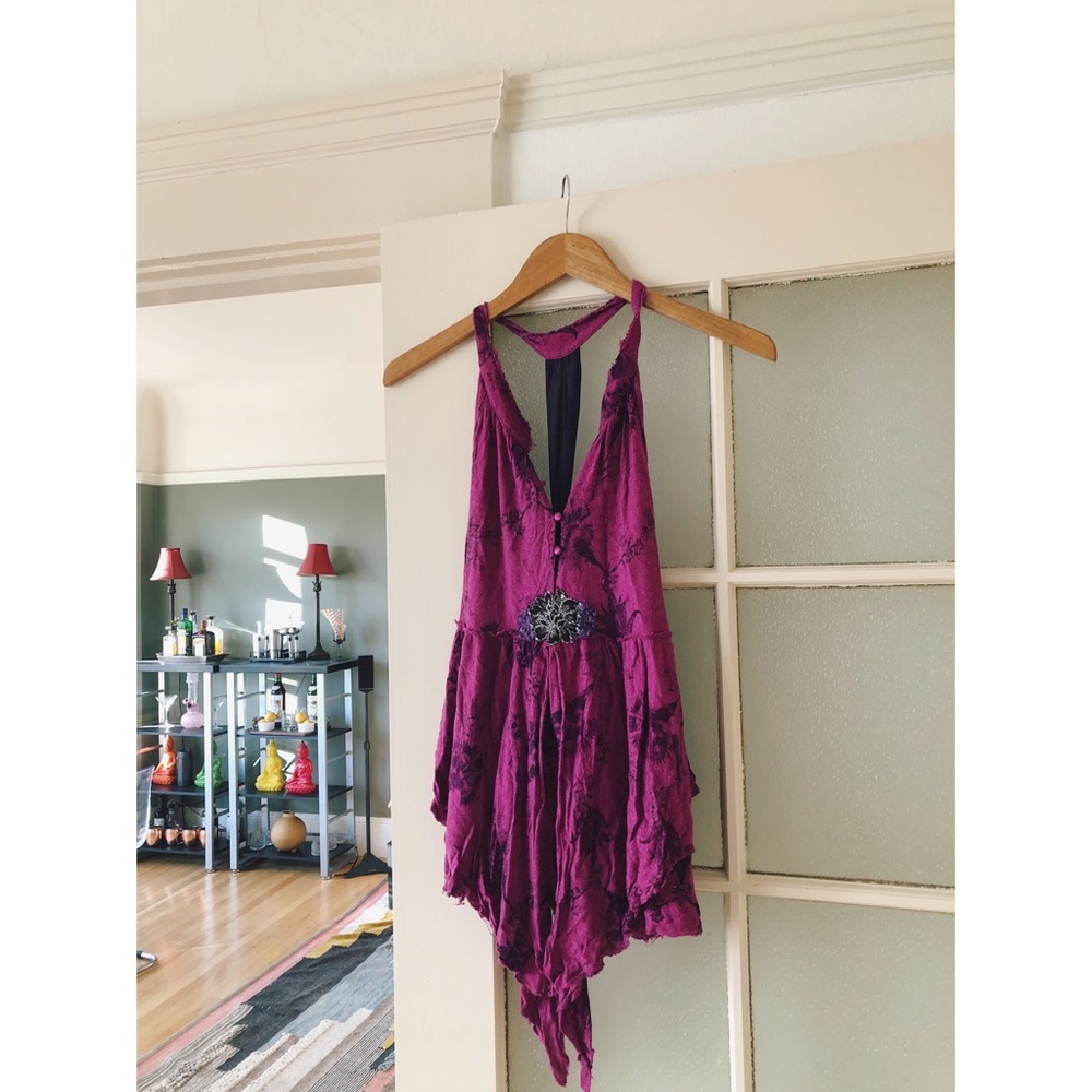 Free People Purple Sleeveless Blouse